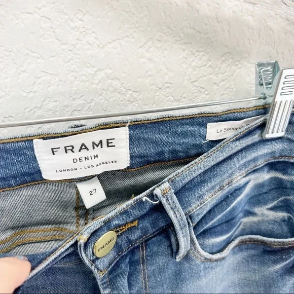 FRAME Le Skinny De Jeanne in Cape May Blue Ankle Stretch Revolve 27